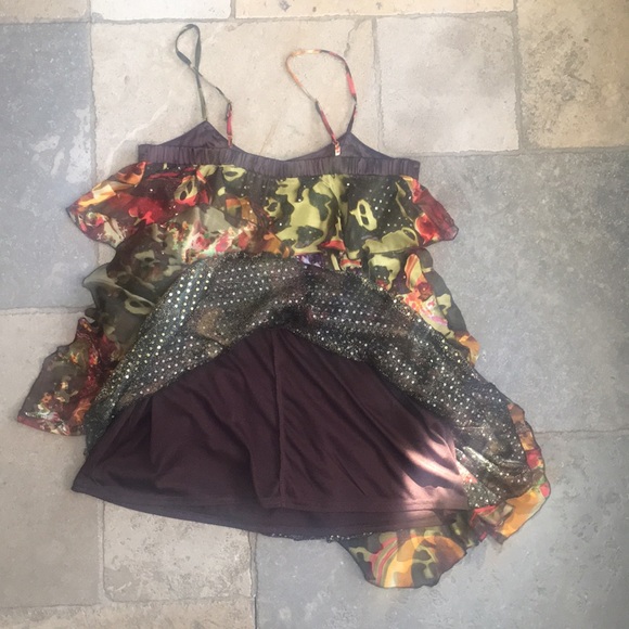 Flounced, vibrant, beautiful mini dress. Size M. - Picture 6 of 7